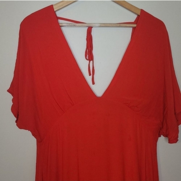 Revolve Privacy Please Samara Red Orange Midi Dress Size XL - Picture 7 of 7